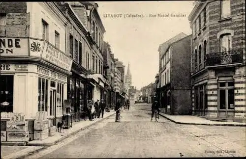 Ak Livarot Calvados, Rue Marcel Gambier, Epicerie