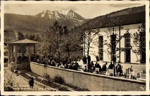 Ak Bad Wiessee in Oberbayern, Neue Wandelhalle gegen Hirschberg