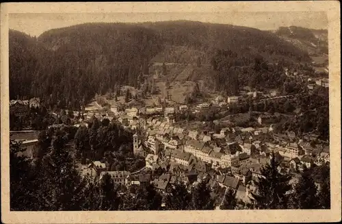 Ak Triberg im Schwarzwald, Ort vom 3 Kaiserfelsen aus gesehen