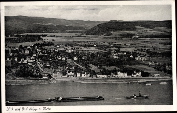 Ak Bad Kripp Remagen am Rhein, Panoramablick auf den Ort