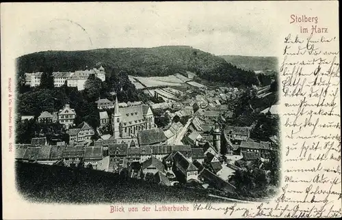 Ak Stolberg Südharz, Blick von der Lutherbuche, Nr. 9391