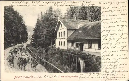 Ak Friedrichroda im Thüringer Wald, Schauenburgmühle