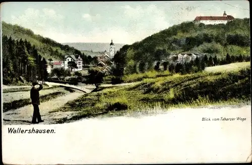 Ak Waltershausen im Thüringer Becken, Blick vom Tabarzer Wege