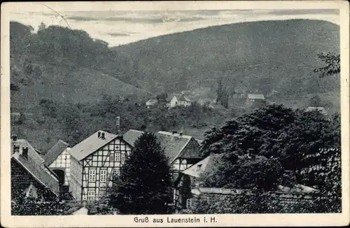 Ak Lauenstein Salzhemmendorf in Niedersachsen, Teilansicht, Fachwerkhäuser