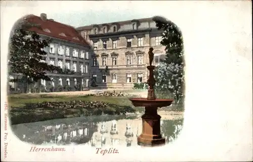 Ak Teplice Teplitz Schönau Region Aussig, Herrenhaus