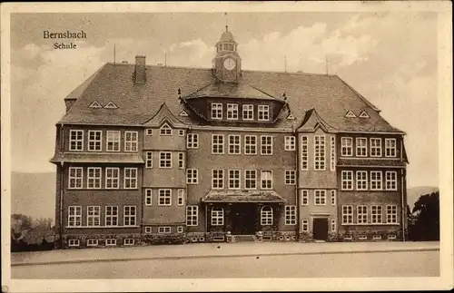 Ak Lauter Bernsbach im Erzgebirge Sachsen, Schule