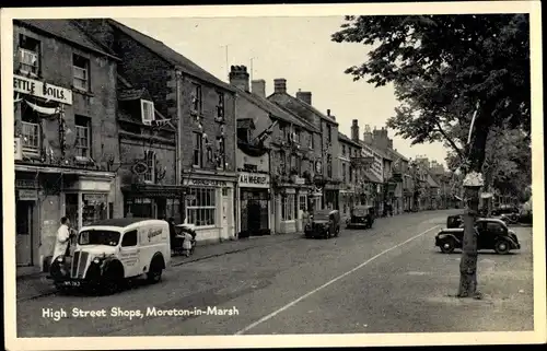 Ak Moreton in Marsh South West England, High Street Shops