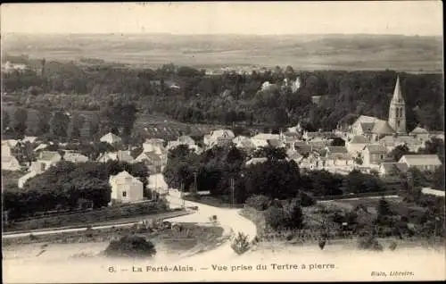 Ak La Ferté Alais Essonne, Vue prise du Tertre a pierre