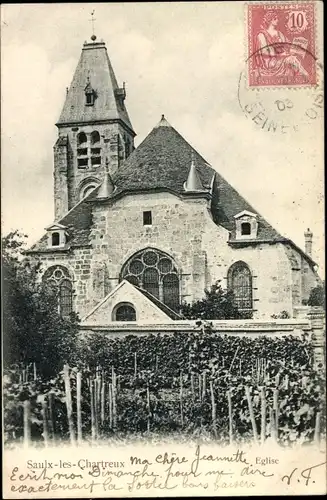 Ak Saulx les Chartreux Essonne, Eglise