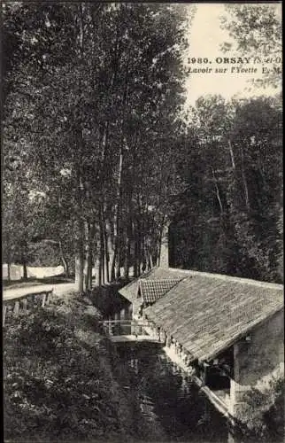 Ak Orsay Essonne, Lavoir sur l'Yvette