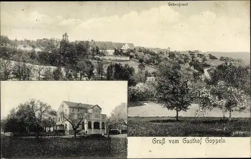 Ak Goppeln Bannewitz Sachsen, Gasthof, Gebergrund