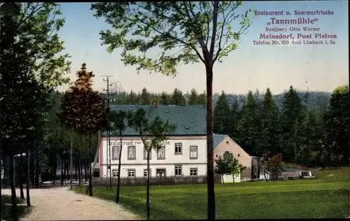 Ak Meinsdorf Callenberg Sachsen, Restaurant Tannmühle, Bes. Otto Werner