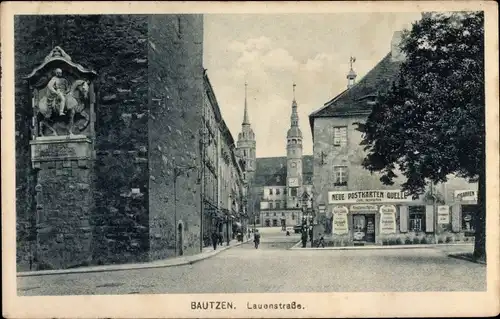 Ak Bautzen in der Oberlausitz, Lauenstraße, Geschäft Neue Postkarten Quelle