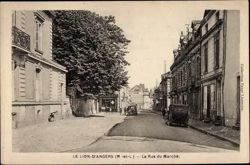 Ak Le Lion d'Angers Maine et Loire, La Rue du Marché