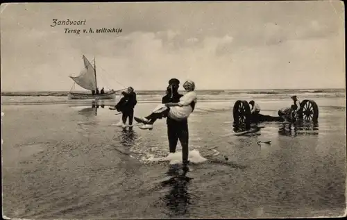 Ak Zandvoort Nordholland, Terug van het Zeiltochje