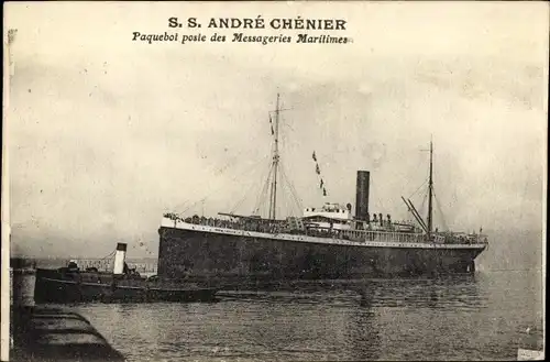 Ak Paquebot SS André Chénier, Messageries Maritimes