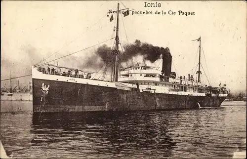 Ak Paquebot Ionie, Compagnie Paquet