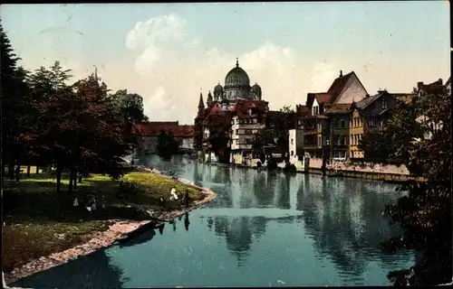 Ak Nürnberg in Mittelfranken, Insel Schütt