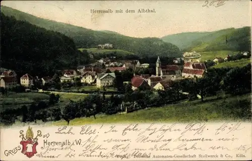 Ak Bad Herrenalb im Schwarzwald, Blick auf das Albthal