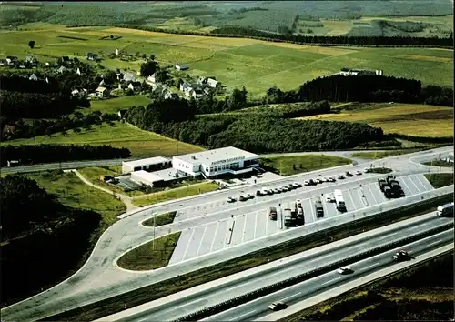 Ak Freudenberg in Nordrhein Westfalen, Autobahn Raststätte Siegerland Ost