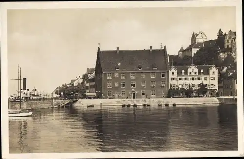 Ak Meersburg am Bodensee, Hafenpartie