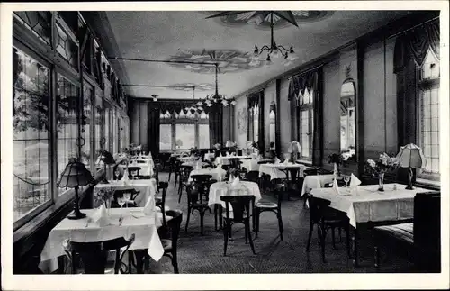 Ak Bad Schandau an der Elbe, Hotel goldener Engel, Bes. Max Lemke, Innenansicht