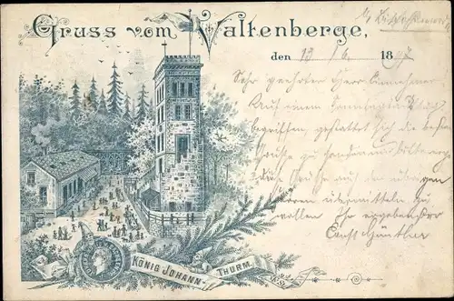 Litho Neukirch in der Lausitz, Valtenberg, König Johann Turm
