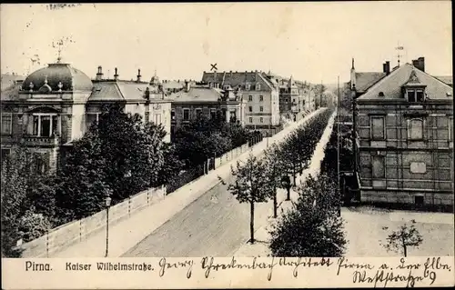 Ak Pirna an der Elbe, Kaiser Wilhelmstraße