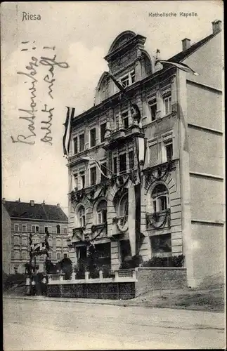 Ak Riesa an der Elbe Sachsen, Katholische Kapelle