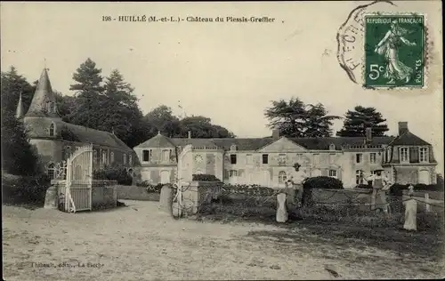 Ak Huillé Maine et Loire, Château du Plessis Greffier