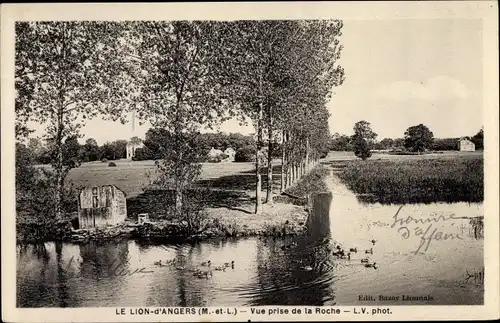 Ak Le Lion d'Angers Maine et Loire, Vue prise de la Roche