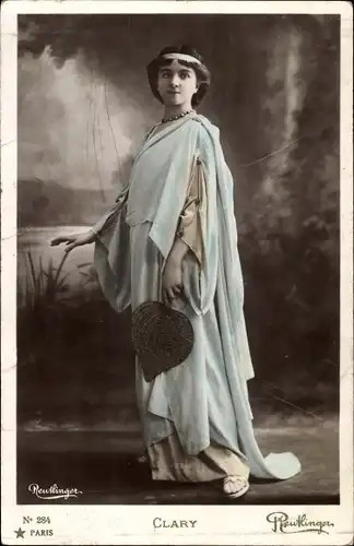 Ak Schauspielerin Clary, Portrait