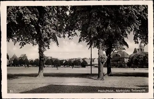 Ak Heide in Holstein, Marktplatz, Teilansicht