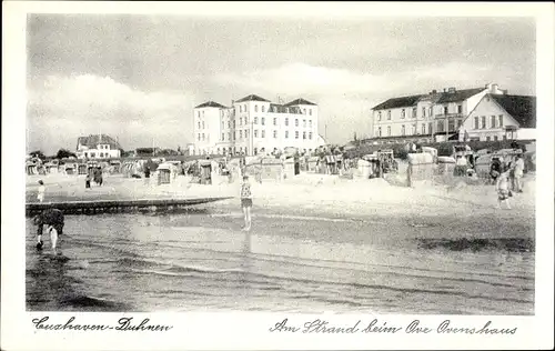 Ak Nordseebad Duhnen Cuxhaven, Am Strand beim Ove Ovenshaus