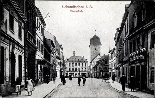 Ak Crimmitschau in Sachsen, Thiemestraße, Central Butter Halle
