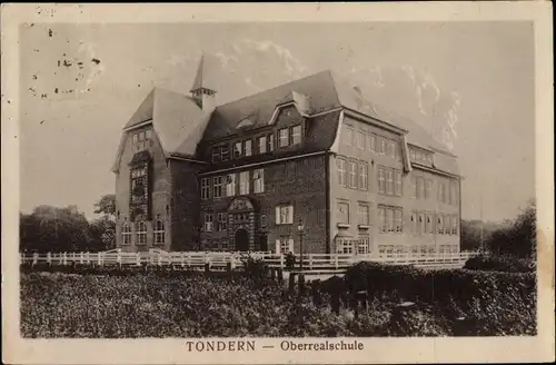 Ak Tønder Tondern Dänemark, Oberrealschule