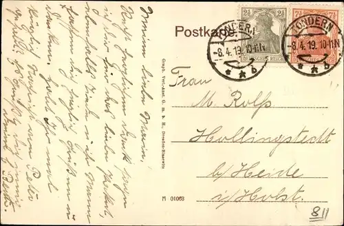 Ak Tønder Tondern Dänemark, Oberrealschule