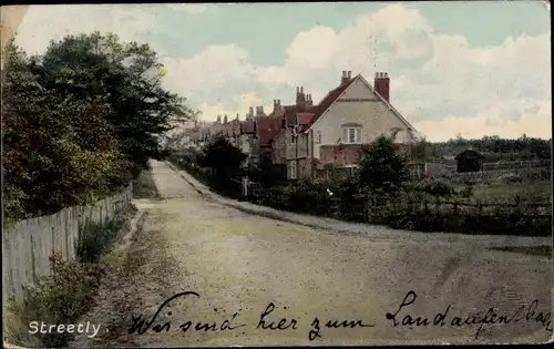 Ak Streetly Warwickshire England, Straßenpartie