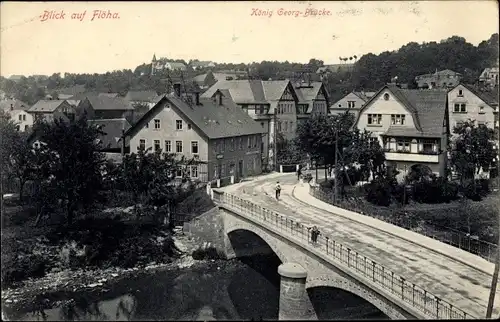 Ak Flöha in Sachsen, König Georg Brücke