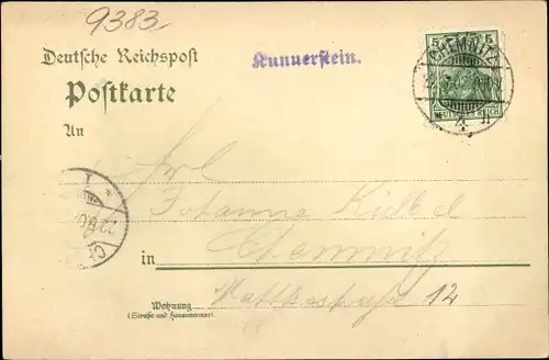 Ak Augustusburg im Erzgebirge, Kunnerstein, Erzgebirge Bastei, Inh. M. Kunze