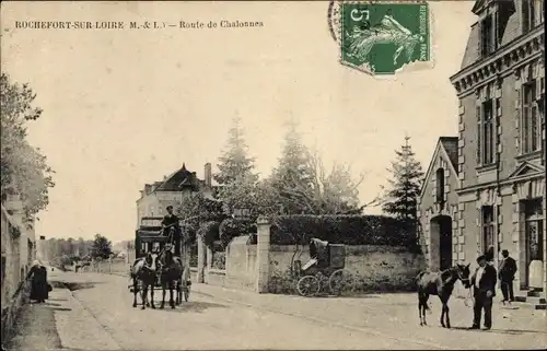 Ak Rochefort sur Loire Maine et Loire, Route de Chalonnes