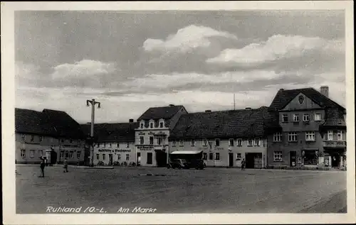 Ak Ruhland in der Oberlausitz, Am Markt