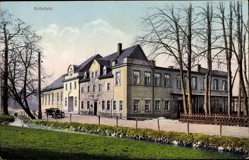 Ak Grünfeld Waldenburg in Sachsen, Gasthaus Grünfeld