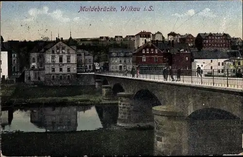 Ak Wilkau Haßlau in Sachsen, Muldebrücke