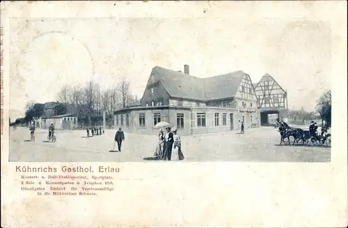 Ak Erlau in Sachsen, Kühnrichs Gasthof