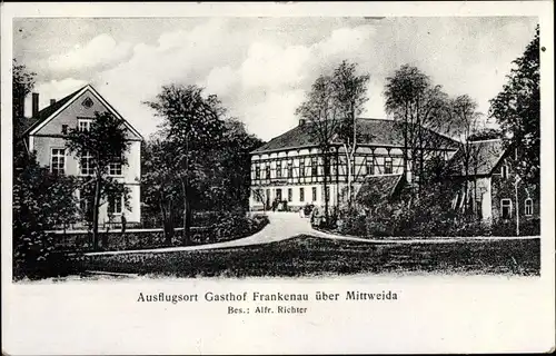 Ak Frankenau Mittweida in Sachsen, Gasthof Frankenau, Bes. Alfred Richter
