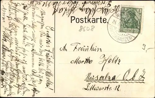 Ak Wehrsdorf Sohland an der Spree, Oberdorf, Mitteldorf, Partie an der Kirche