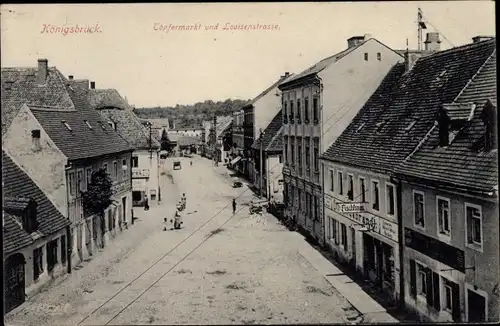 Ak Königsbrück in der Oberlausitz, Töpfermarkt, Louisenstraße