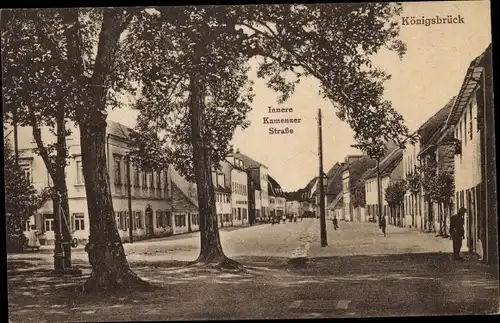 Ak Königsbrück in der Oberlausitz, Innere Kamenzer Straße