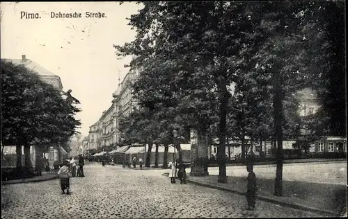 Ak Pirna an der Elbe, Dohnasche Straße